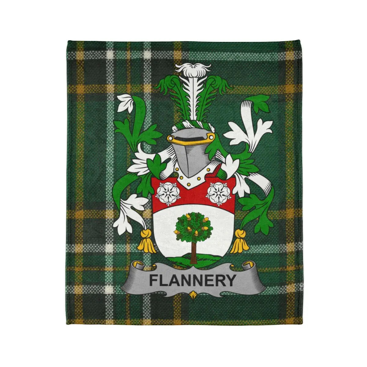 Flannery Family Crest Heritage Blanket Plaid Tartan product type