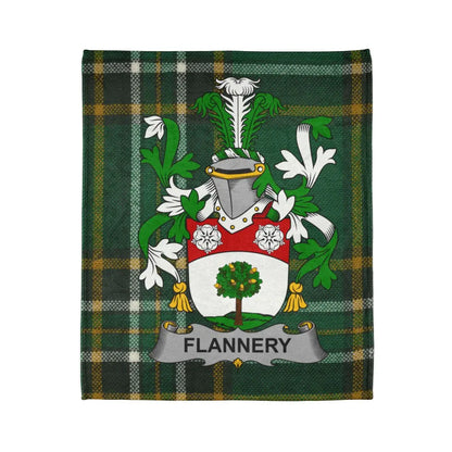 Flannery Family Crest Heritage Blanket Plaid Tartan product type