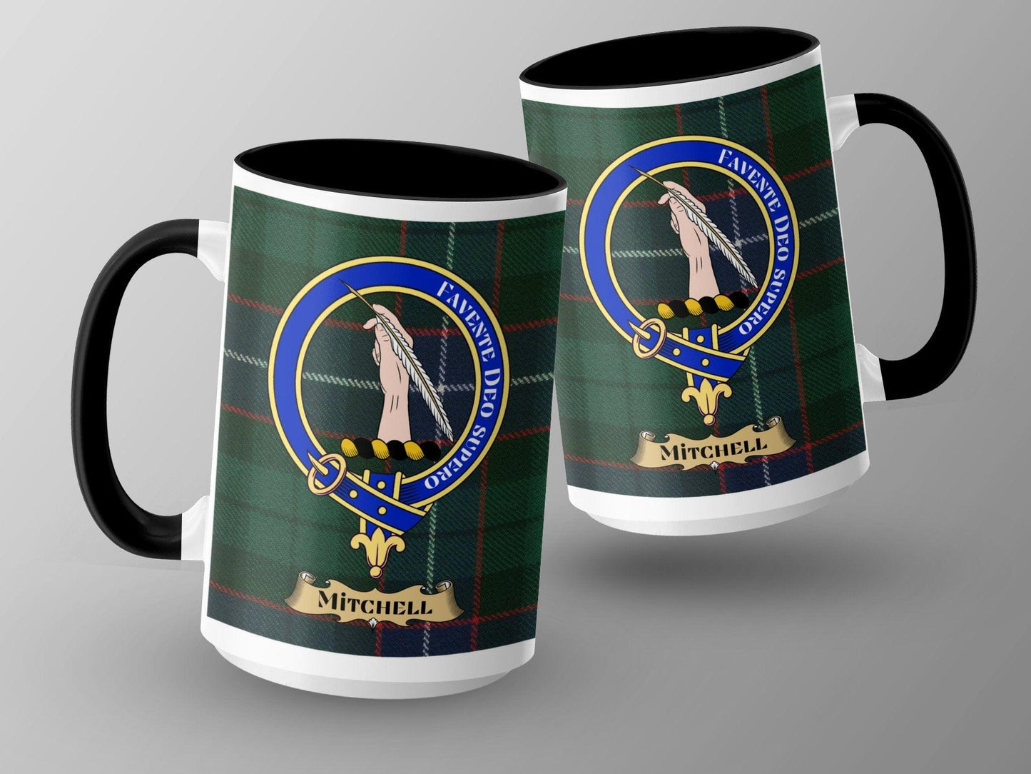 Mitchell Clan Scottish Heritage Crest Tartan Coffee Mug - Living Stone Gifts