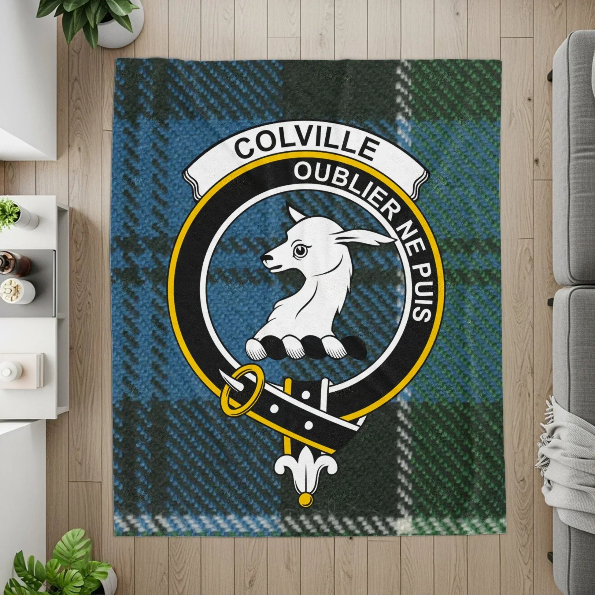 Colville Oublier Ne Puis Crest Patterned Rug product type