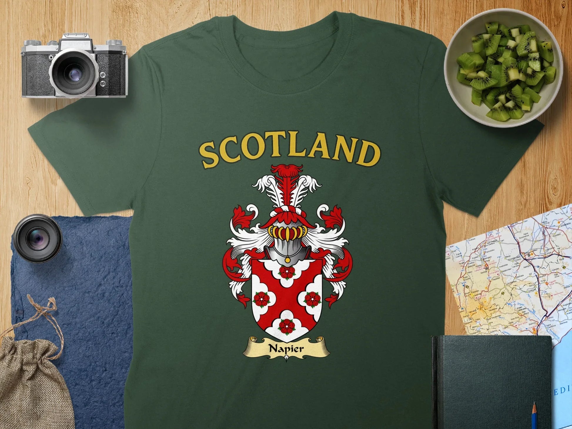 Scotland Napier Crest Design T-Shirt apparel product type