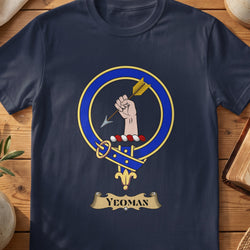 Yeoman Scottish clan crest T-shirt in Navy