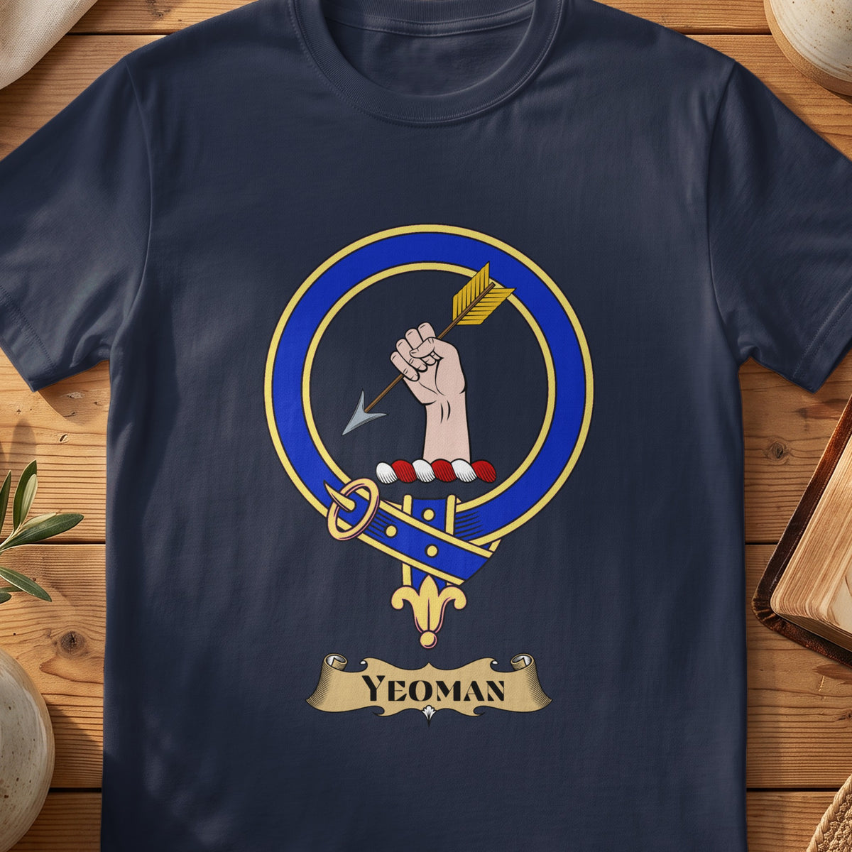 Yeoman Scottish clan crest T-shirt in Navy