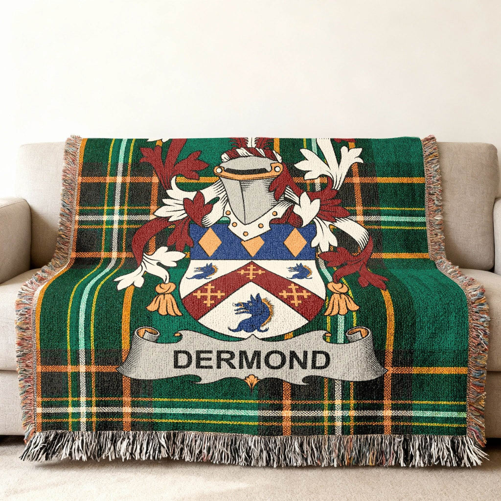 Dermond Family Crest Green Plaid Blanket product type