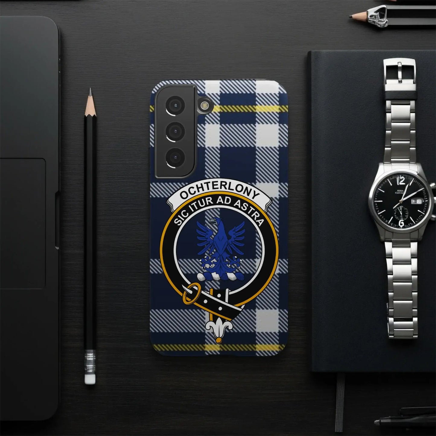 Ochterlony Sic Itur Ad Astra Checkered Phone Case