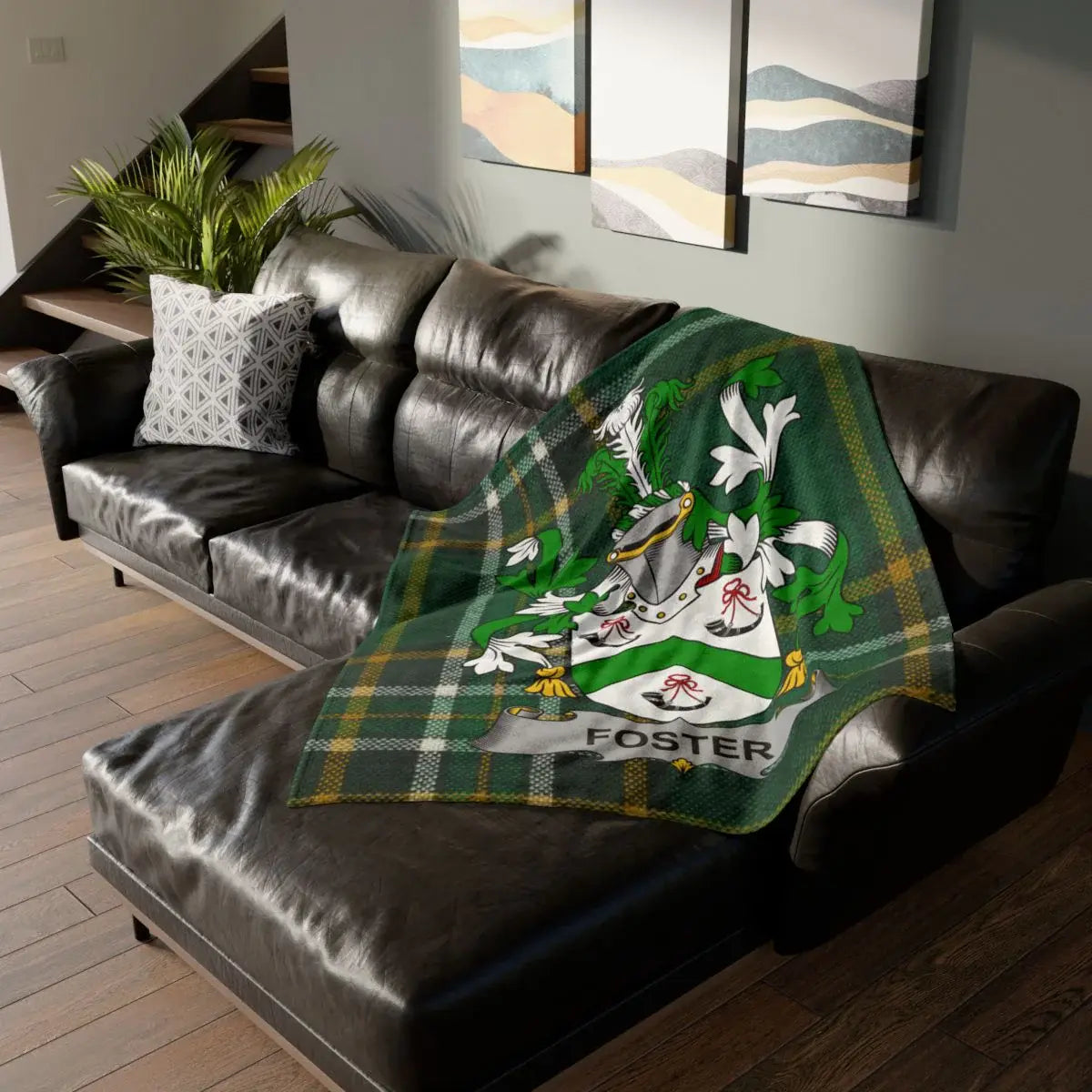 Custom Family Crest Blanket Personalized Product