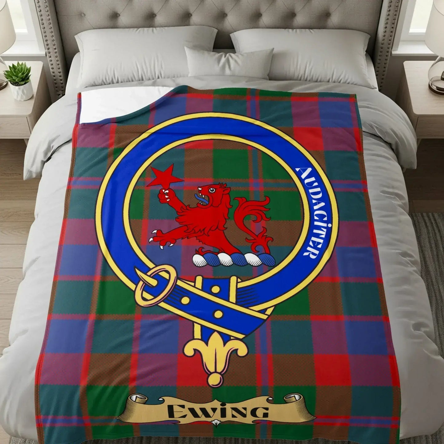 Ewing Tartan Blanket Classic Scottish Heritage product