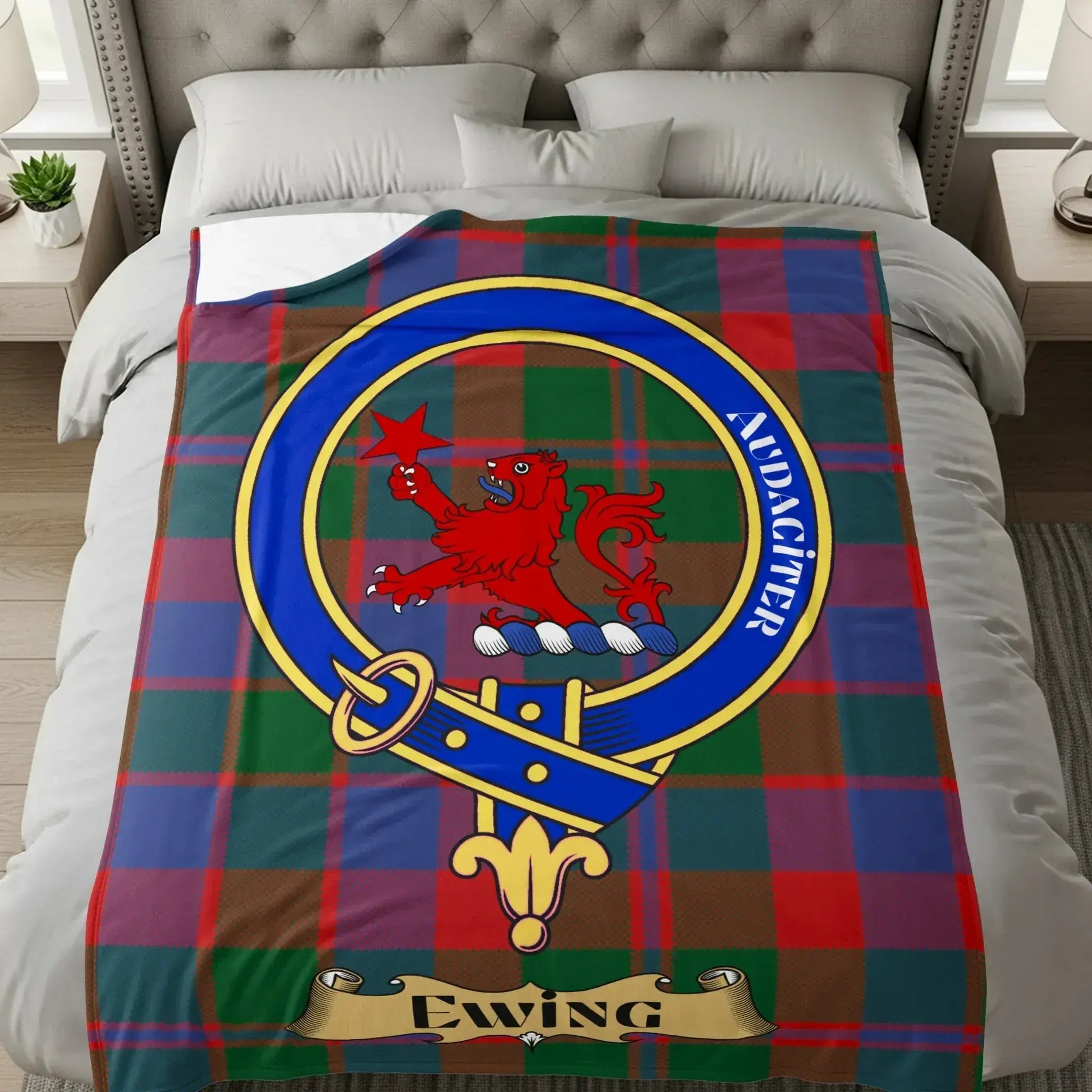 Ewing Tartan Blanket Classic Scottish Heritage product