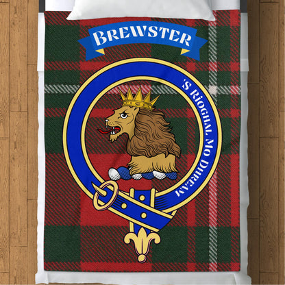 Brewster Family Crest Scottish Tartan Throw Blanket - Living Stone Gifts