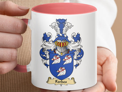 Clan Forbes Scottish coat of arms accent coffee Mug - Living Stone Gifts