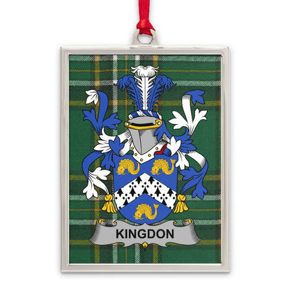 Kingdom Crest Plaid Background Hanging Ornament product