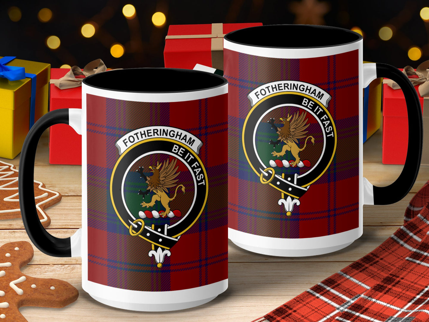 Clan Fotheringham Scottish Tartan Crest Mug - Living Stone Gifts