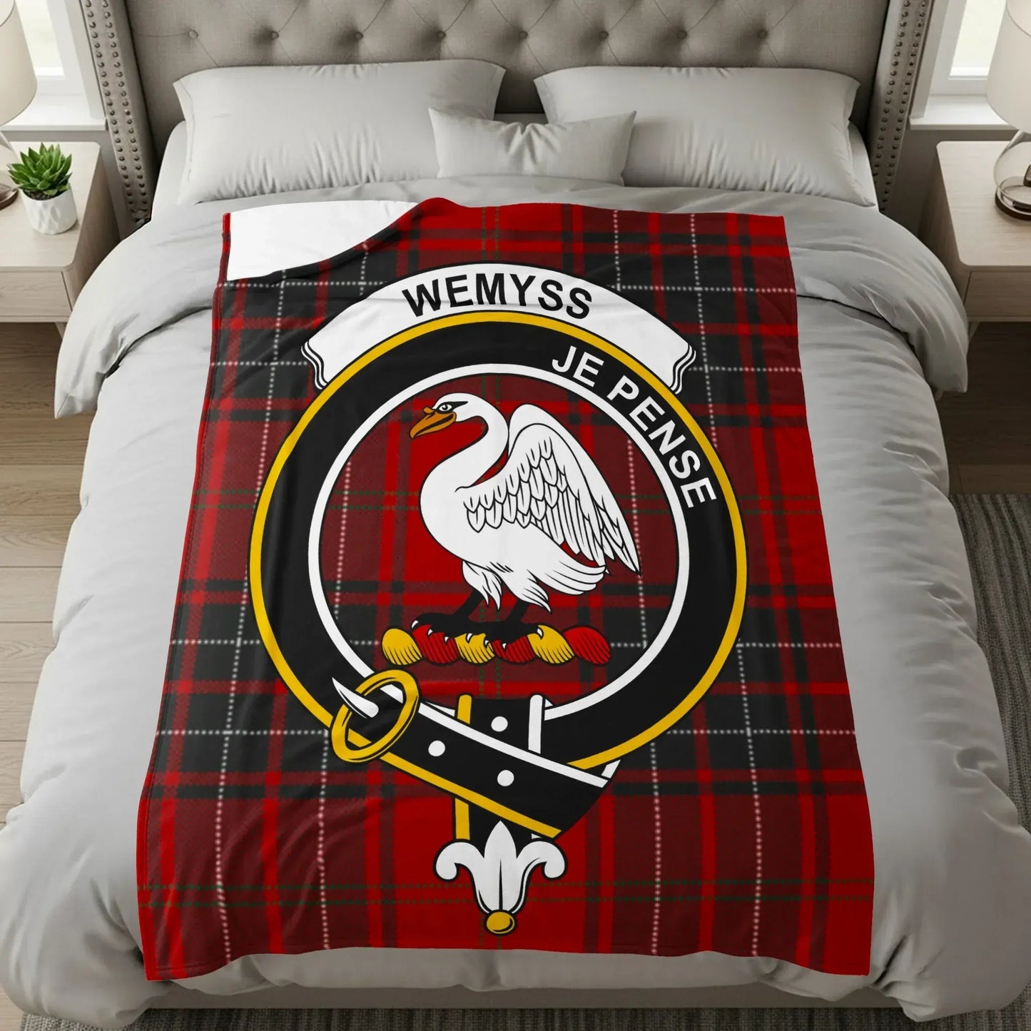 Wemyss Je Pense Tartan Pattern Blanket Product