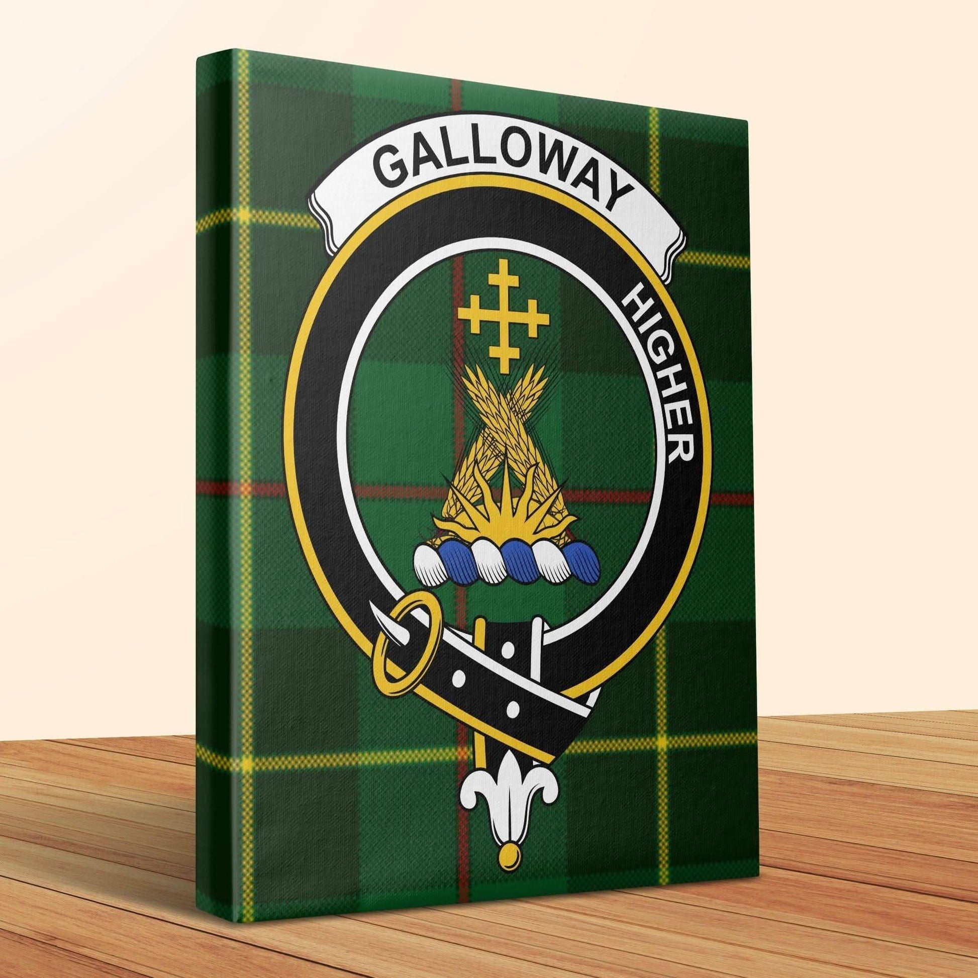 Galloway Scottish Tartan Crest Canvas - Celtic Ancestry Gifts