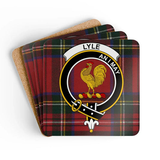 Lyle An I May Tartan Crest Print Coaster Set product type