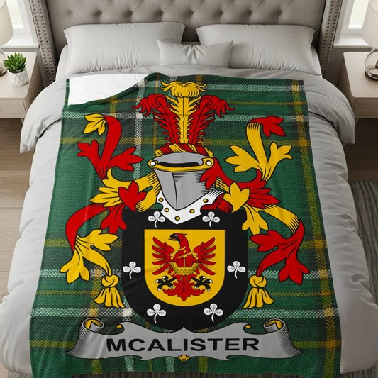 McAlister Family Crest with Tartan Design Bedding product
