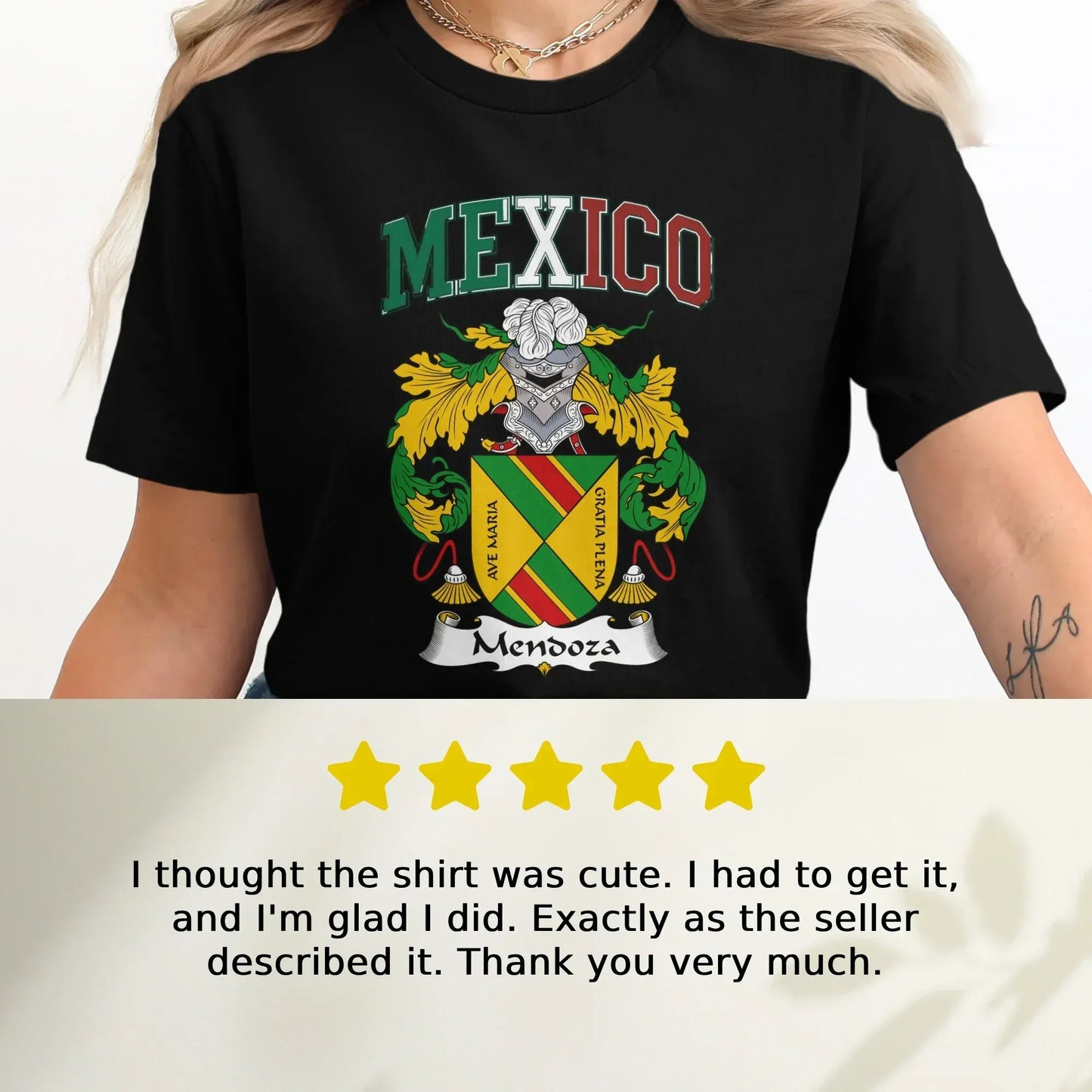 Patriotic Mexico Crest Print Black Graphic Shirt product type