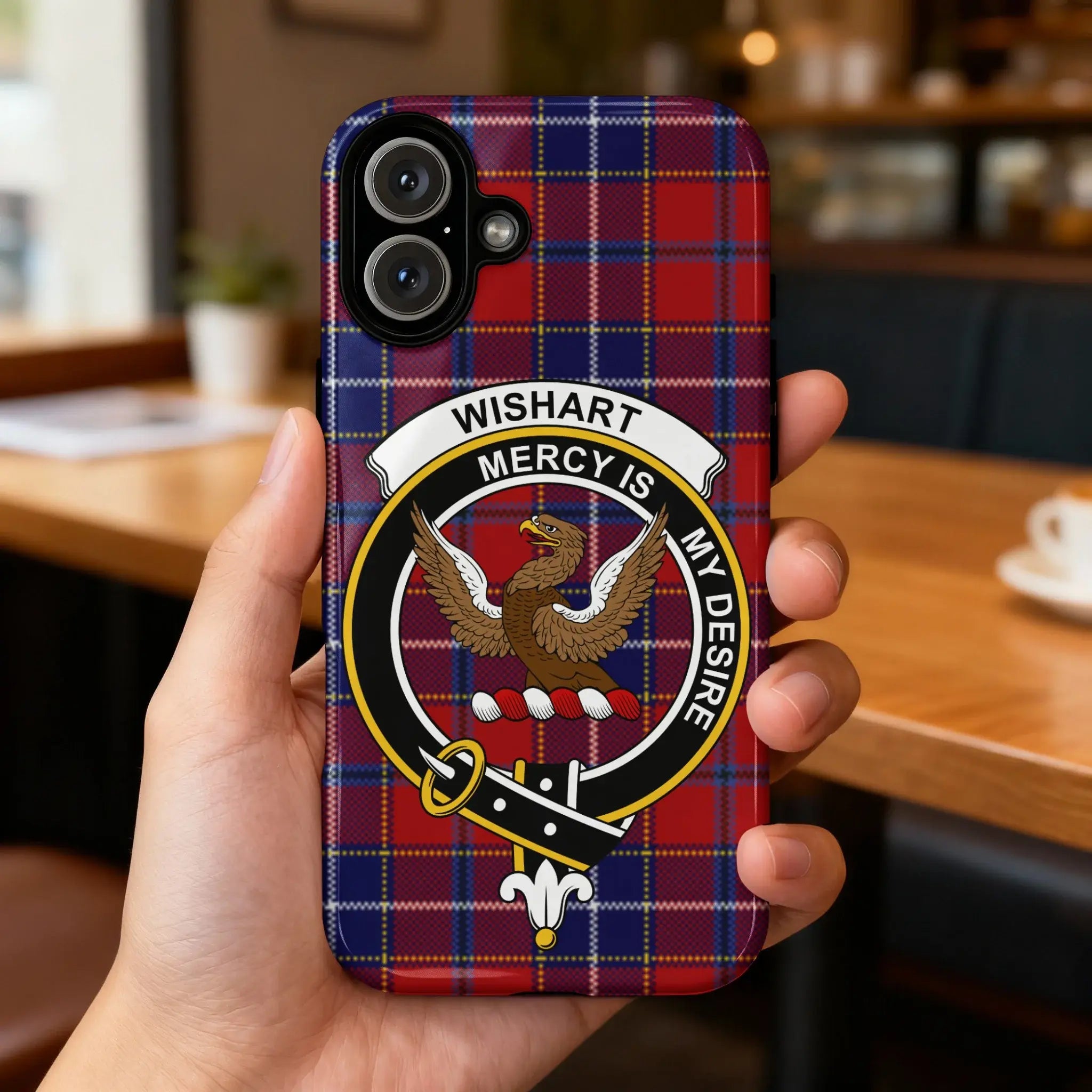 Wishart Mercy Is My Desire Clan Crest Phone Case