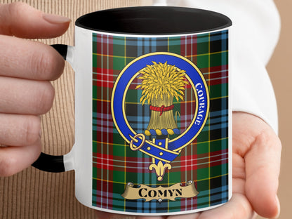 Clan Comyn Scottish Tartan Crest Novelty Mug - Living Stone Gifts