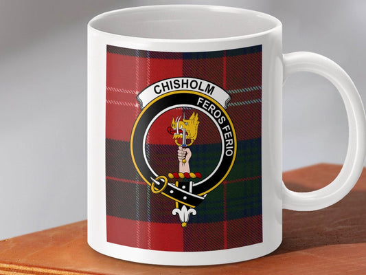 Chisholm Feros Ferio Clan Crest Mug product