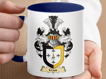 Cross Scottish Clan Coat of Arms Accent Coffee Mug - Living Stone Gifts