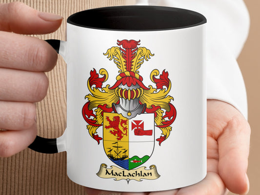 MacLachlan Scottish Coat of Arms Accent Coffee Mug - Living Stone Gifts