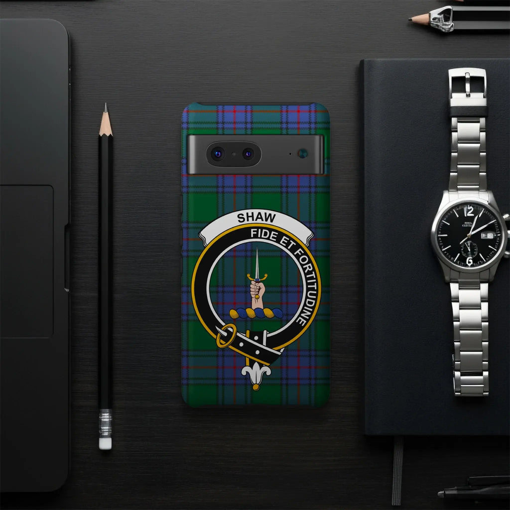 Shaw Fide Et Fortitudine Clan Tartan Phone Case