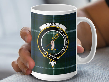 Traditional Scottish Clan Lammie Tartan Crest Plaid Mug - Living Stone Gifts