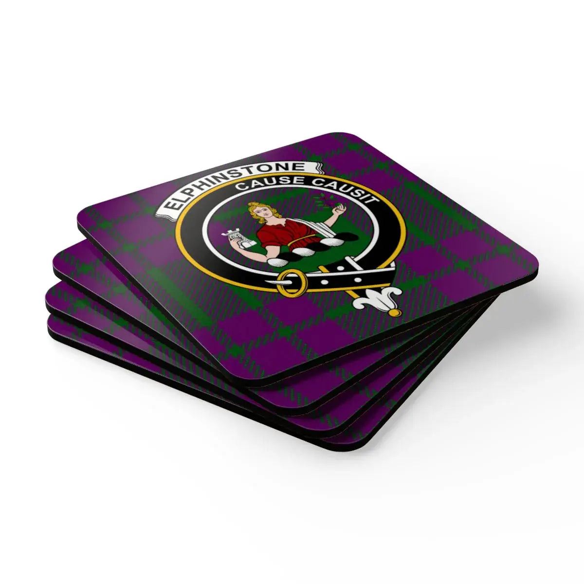 Elphinstone Cause Causit Tartan Pattern Coaster product