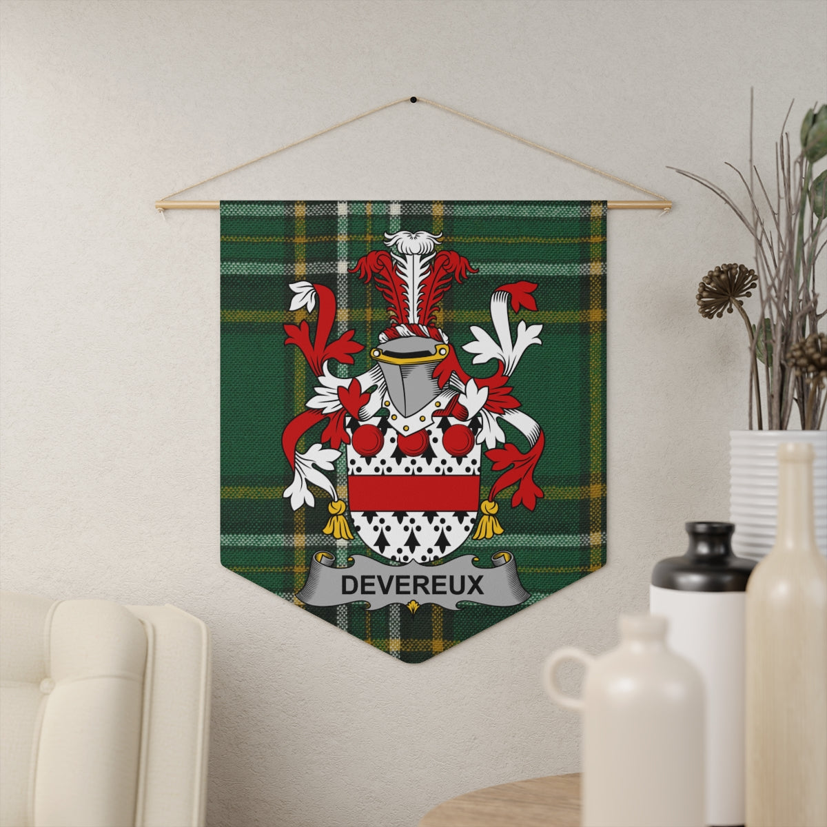 Devereux Family Crest Wall Hanging Tapestry product type