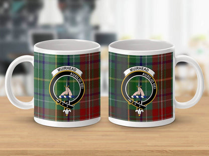 Muirhead Auxilio Dei emblem tartan coffee mug product type