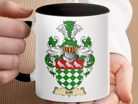 Gill Scottish Clan Coat of Arms Accent Coffee Mug - Living Stone Gifts