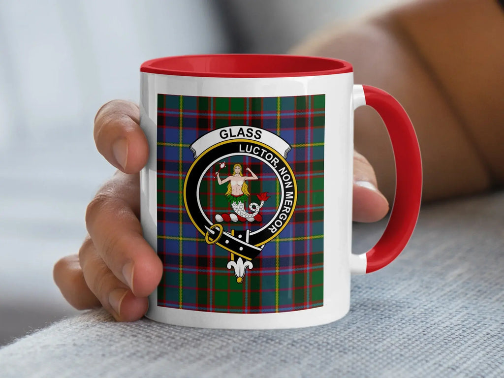 Clan Glass Luctor Et Non Mergor Tartan Pattern Mug