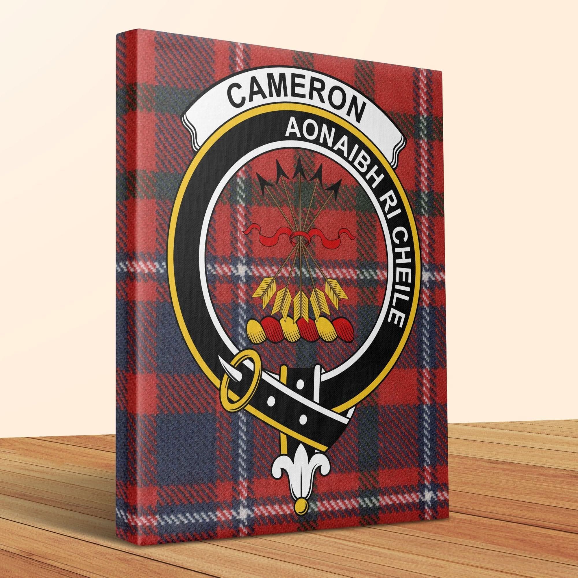 Cameron Scottish Tartan Crest Canvas - Celtic Ancestry Gifts