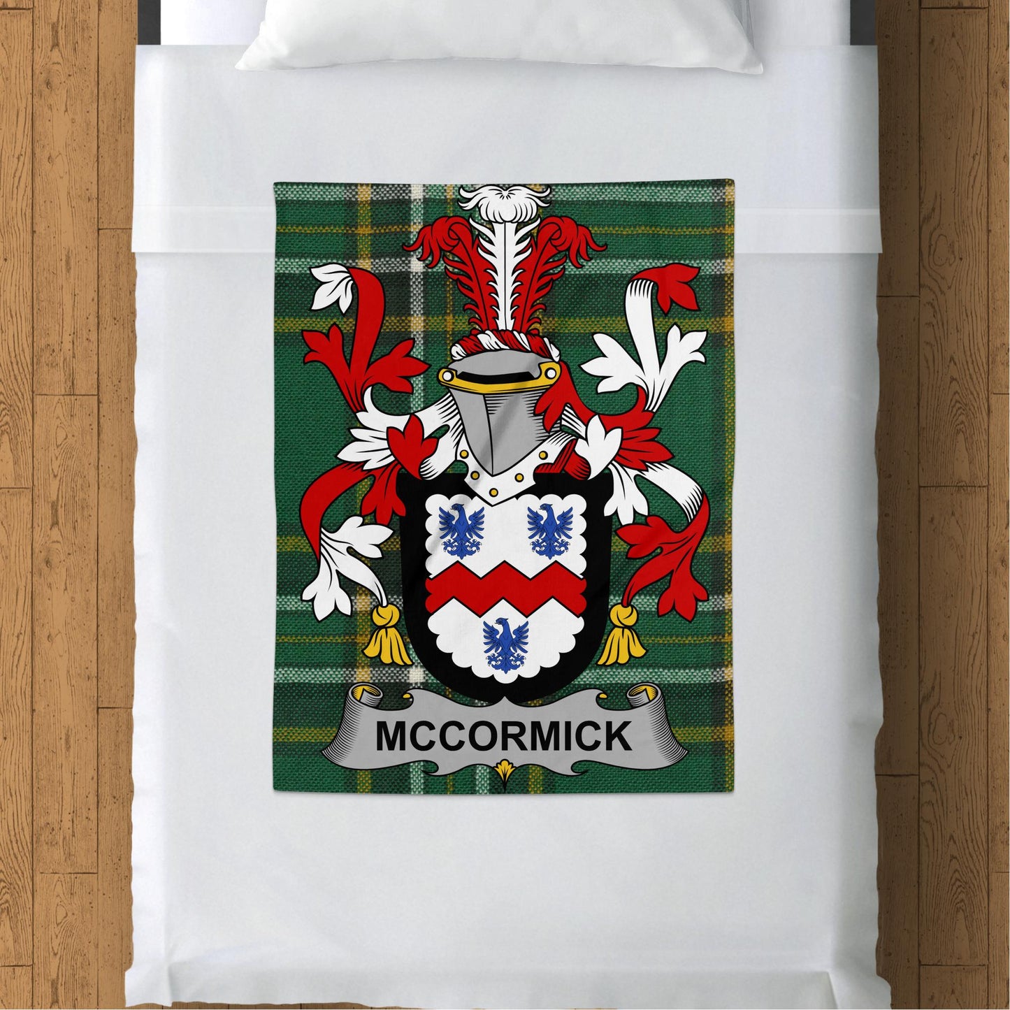 McCormick Surname Irish Tartan Throw Blanket - Living Stone Gifts