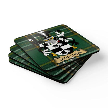 O'Sullivan Family Crest Plaid Pattern Coaster product