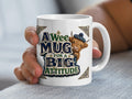 Mug with a Highland cow and text "A Wee Mug for a Big Attitude".