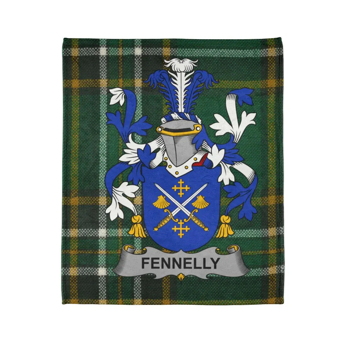Fennelly Family Crest Tartan Coat of Arms Blanket product