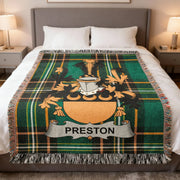 Preston Irish Woven Blanket | Family Crest Tartan Throw