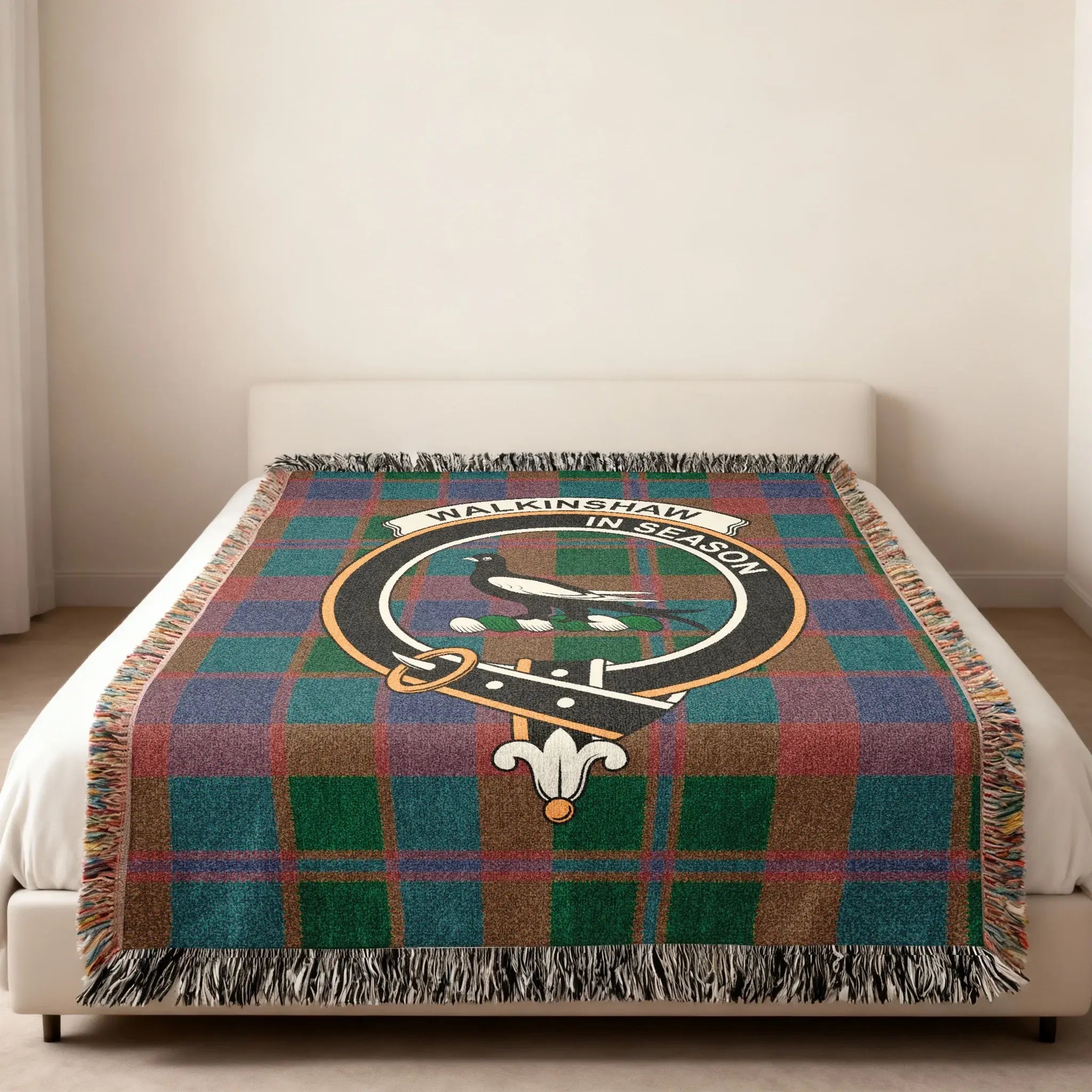 Walkinshaw In Season Tartan Throw Blanket Plaid
