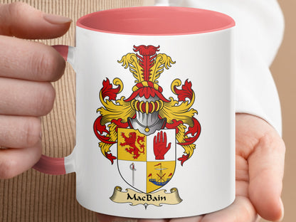 MacBain Family Crest Heraldic Emblem Coffee Mug - Living Stone Gifts