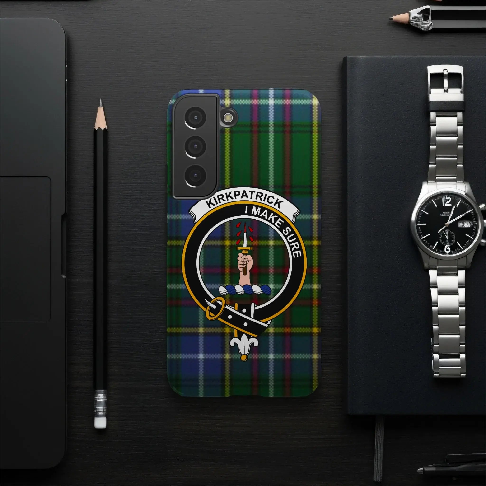 KIRKPATRICK I MAKE SURE Tartan Plaid Phone Case