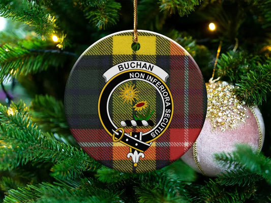 Buchan Scottish Clan Crest Tartan Christmas Ornament product