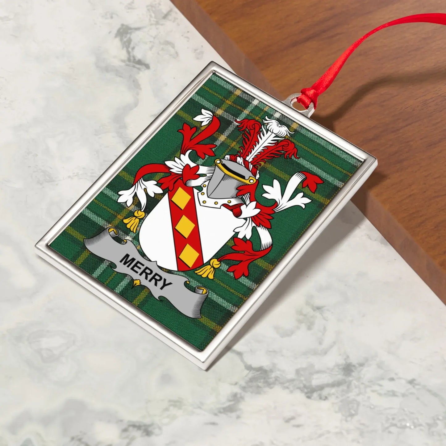 Personalized Family Crest Christmas Ornament product