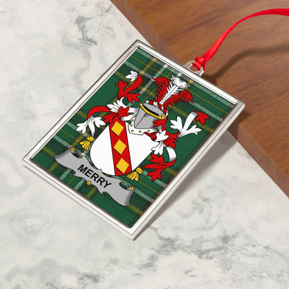 Personalized Family Crest Christmas Ornament product