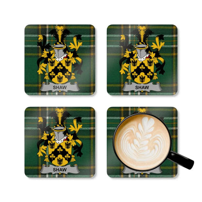 Shaw Family Crest Plaid Design Coaster Set product type