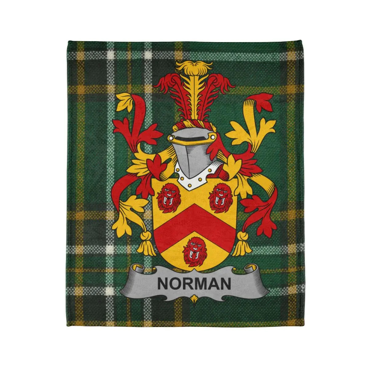 Norman Family Crest Tartan Blanket Comfortable Product