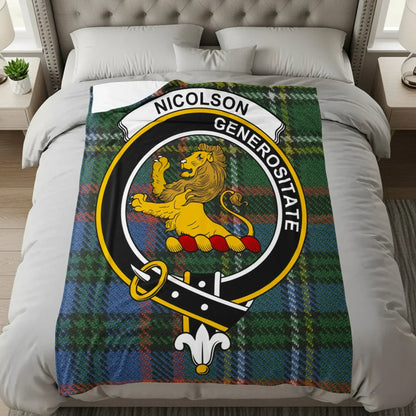 Nicolson Generositate Lion Badge Tartan Blanket product
