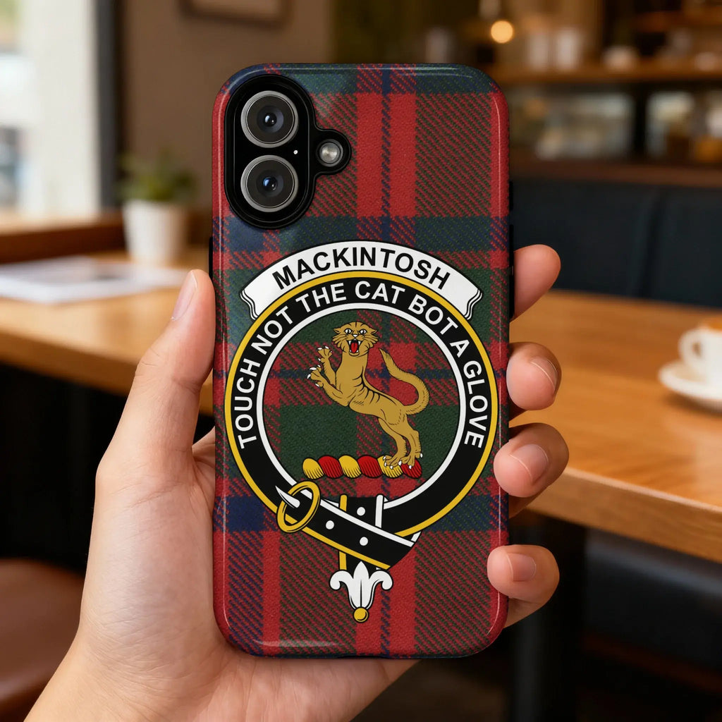 Mackintosh Crest Design Tartan Pattern Phone Case