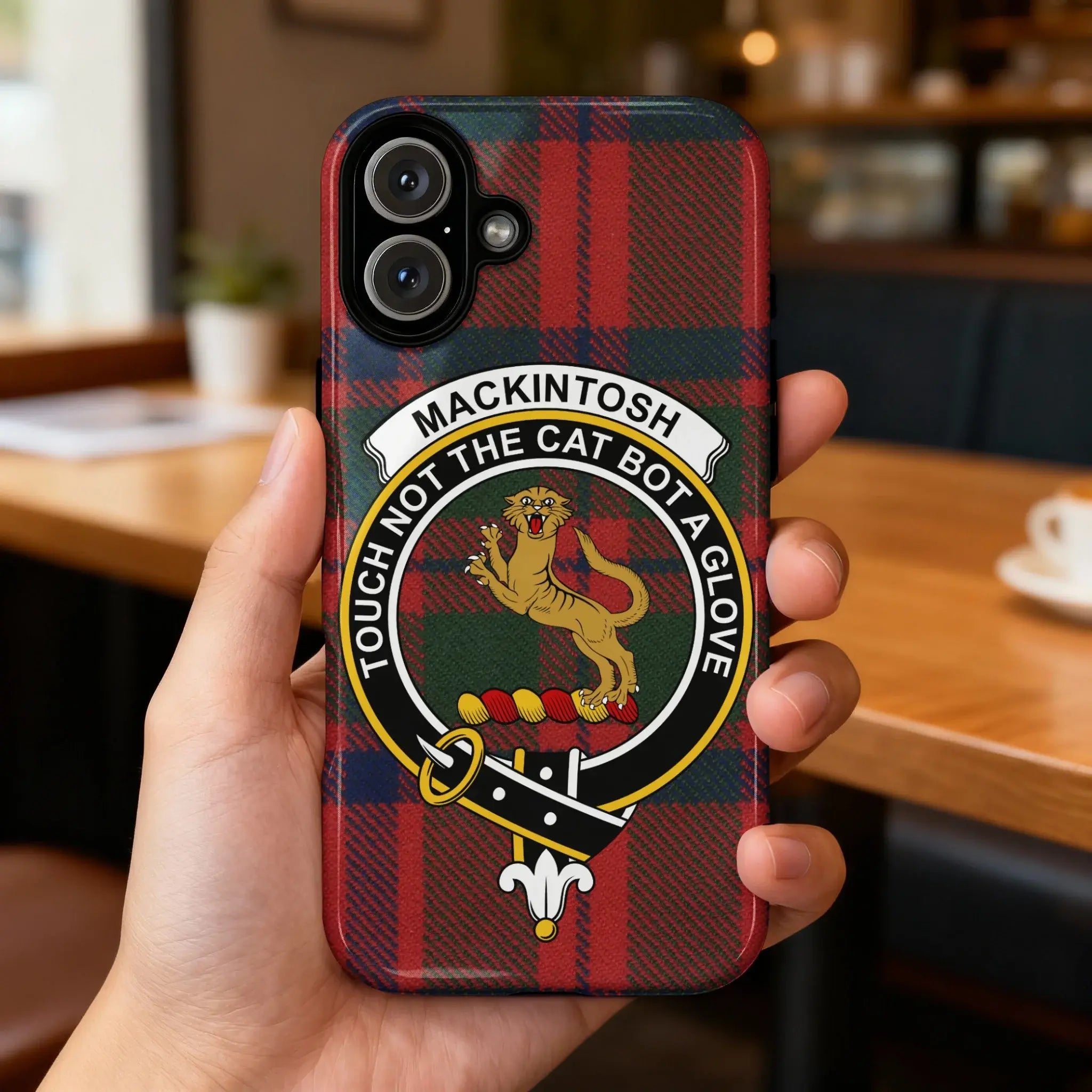 Mackintosh Crest Design Tartan Pattern Phone Case